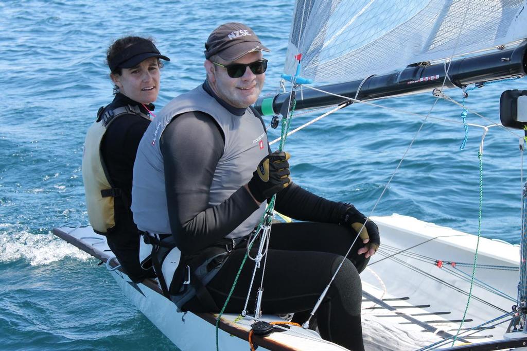 Best female Skipper Sara Watters with Hamish Norton on Thumper - Javelin Skiff National Championships 2016 © Yuki Katsushima